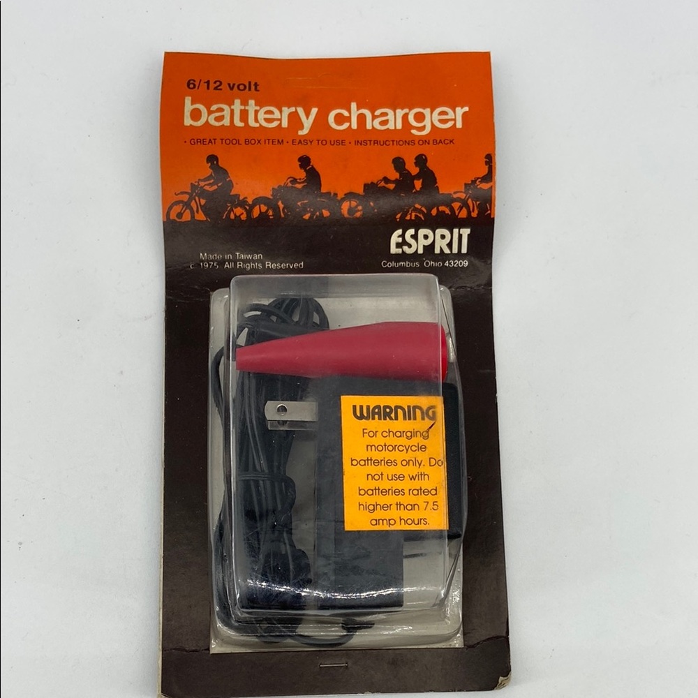 Esprit Red and Black Motorcycle Battery Charger